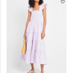 NWT! Kourt Calypso Smocked Midi Dress Lilac